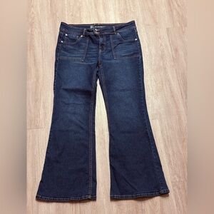 No Boundaries Women's Deep Blue Flare Jeans